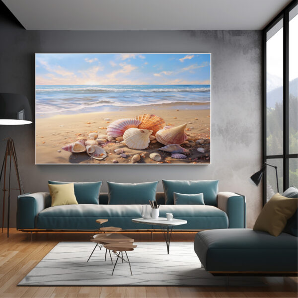 Beach Landscape with Natural Canvas Print Set-066