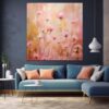 Abstract Colorful Flower Painting on Canvas Wall Art Set-093
