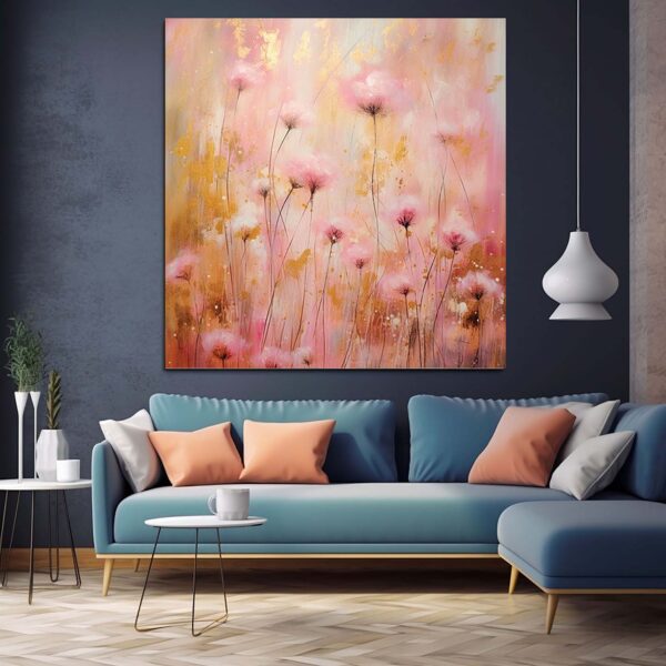 Modern Colorful Texture Abstract Floral Wall Art-094