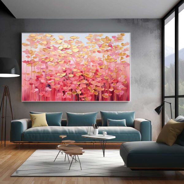 Floral Oil Painting Colorful Flower Textured Wall Art-095