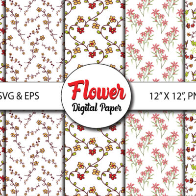 Floral Digital Paper Rose Printable Paper Floral Background