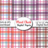 colored Plaid Check Digital Papers