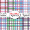 colored Plaid Check Digital Papers