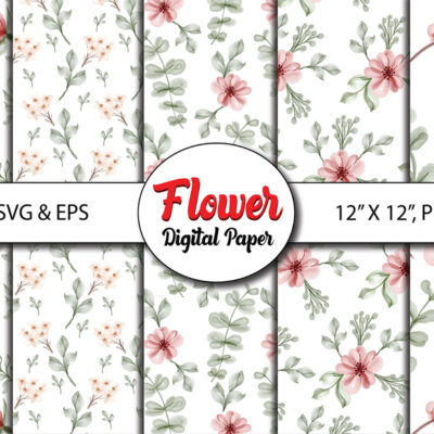 Floral Seamless Digital Paper