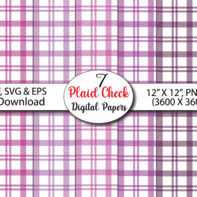 Plaid Check Digital Papers