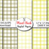 Plaid Check Digital Papers