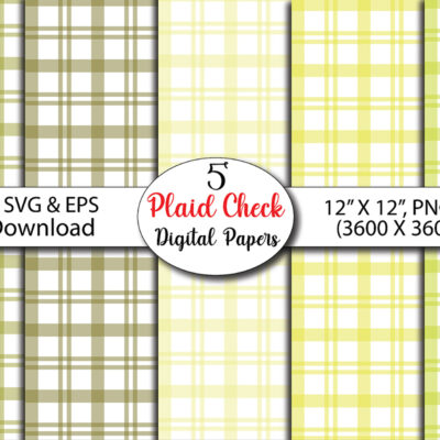 Plaid Check Digital Papers
