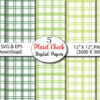 Plaid Check Digital Papers
