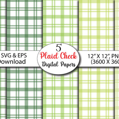 Plaid Check Digital Papers