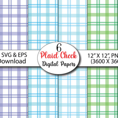 Plaid Check Digital Papers