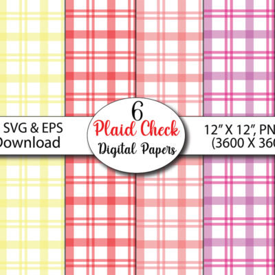 Plaid Check Digital Papers
