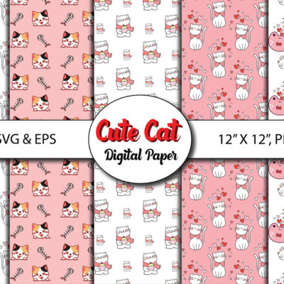 Cute Cat Digital Paper