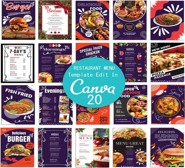Mockup food menu
