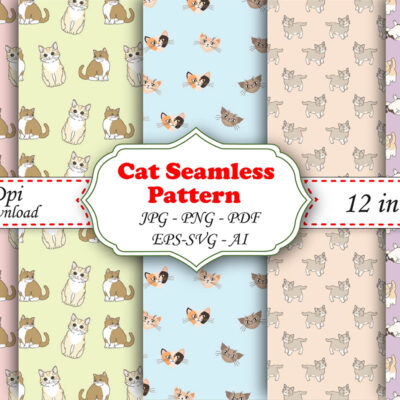 Cute Dog Seamless Pattern