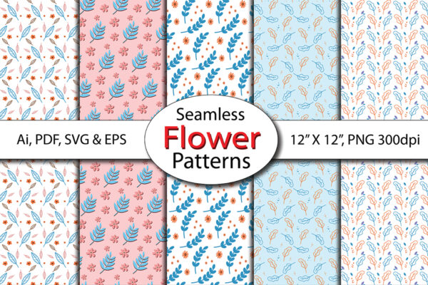 1 Sunlight Blossoms Floral Pattern Bundle