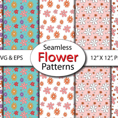 Seamless pattern, digital paper, sublimation, valentines, botanical