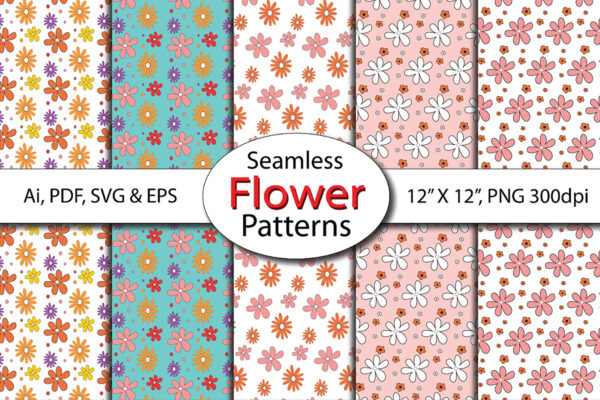 Seamless pattern, digital paper, sublimation, valentines, botanical