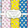 Unicorn Digital Paper: Seamless Pattern, Rainbow, Magical, Scrapbook