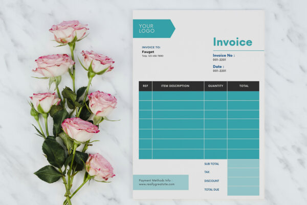 Editable Canva Invoice Template