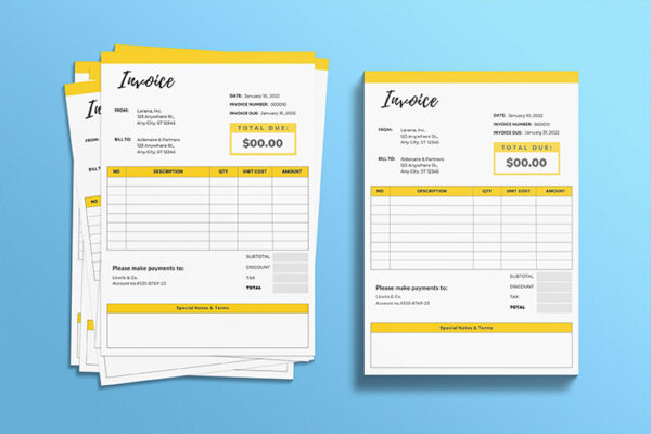Editable Invoice Template