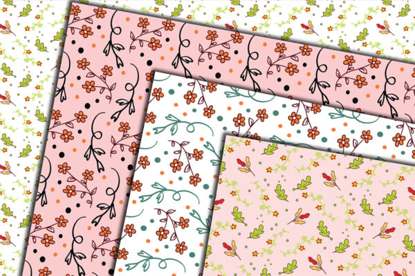 Floral Seamless Digital Paper