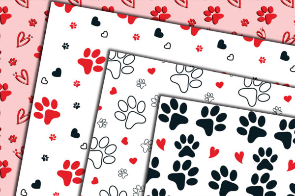 Dog Paws Digital Paper