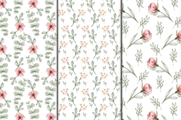 Floral Seamless Digital Paper