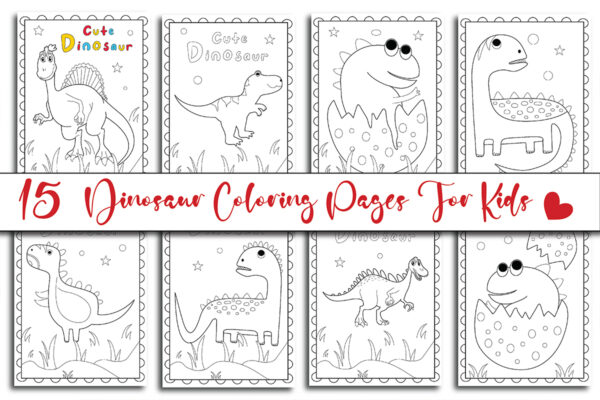 Dinosaur Drawing Coloring pages