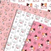 Cute Cat Patterns Digital Paper for Instant Download-032