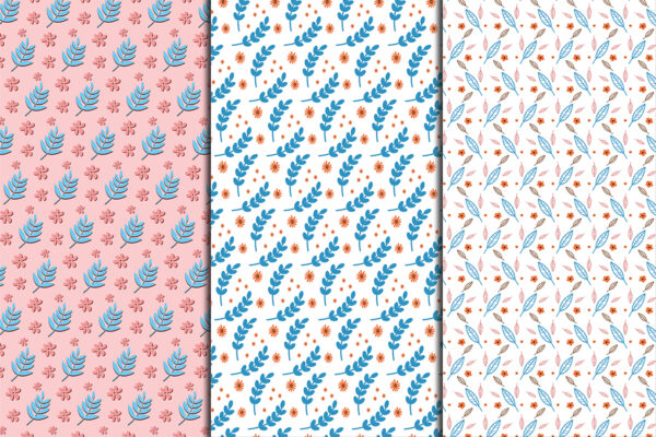 2 Sunlight Blossoms Floral Pattern Bundle-037