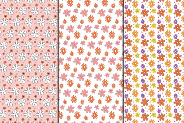Seamless pattern, digital paper, sublimation, valentines, botanical-039