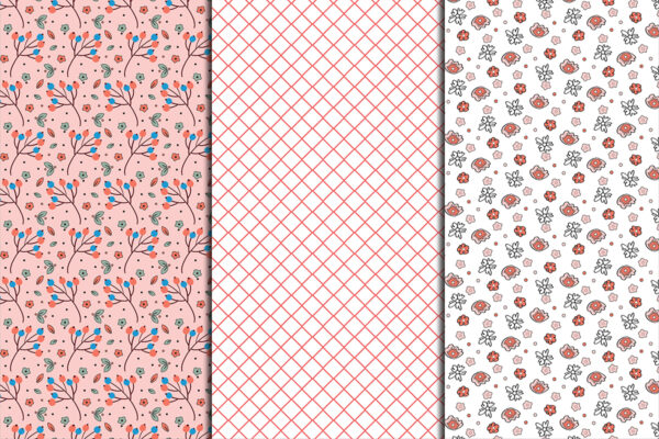 5_Mockup Seamless Pattern Spring Floral Digital Paper Vintage Digital Art-040