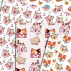 2 Cute Kawaii Cat Seamless Patterns Bundle-041