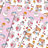 2 Digital Cats Seamless Pattern Repeat Tile for Fabric, Packaging, Commercial Use-042
