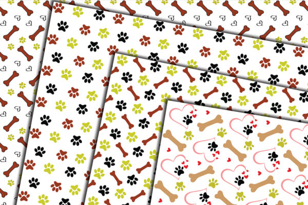 Dog Paws Digital Paper