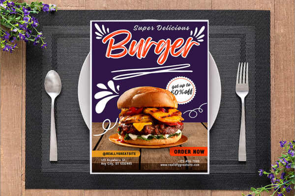 3 Restaurant Menu Template, Food Menu Template, Canva Editable Menu-RM01