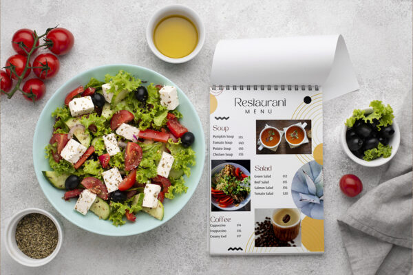 Food Restaurant Menu Flyer Template, Canva Editable Menu, lunch menu, Fast Food Menu-RM05