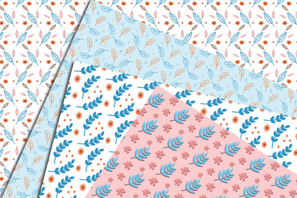 3 Sunlight Blossoms Floral Pattern Bundle-037