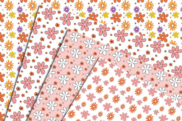 Seamless pattern, digital paper, sublimation, valentines, botanical-039