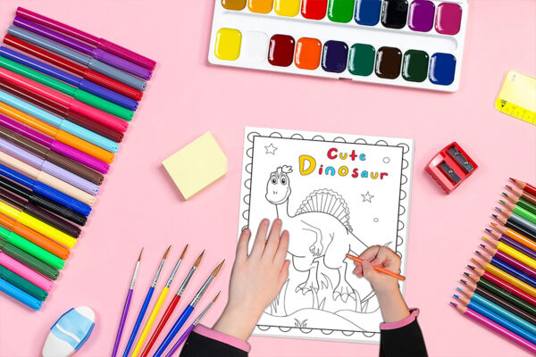 Dinosaur Drawing Coloring pages