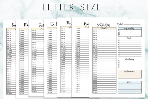 Personal Work Daily Planner