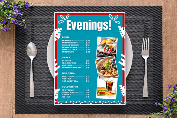 Food Restaurant Menu Flyer Template