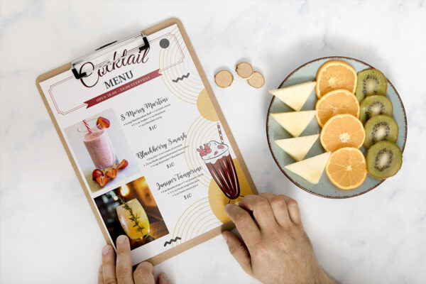 Food Restaurant Menu Flyer Template, Canva Editable Menu, lunch menu, Fast Food Menu-RM05