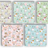 Cute Cat Seamless Pattern Baby Animal Digital Paper, Nursery Fabric, Scrapbook Printable-027