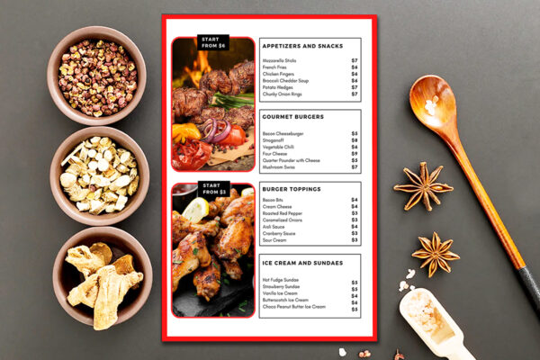 Digital Food Restaurant Menu Flyer Template