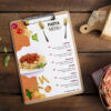 Food Restaurant Menu Flyer Template, Canva Editable Menu, lunch menu, Fast Food Menu-RM05