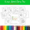 600-600 Baby's First ABC Animals Book, Alphabet Coloring Pages, Baby Shower Coloring Pages, Baby Shower Keepsake Activity-CB04