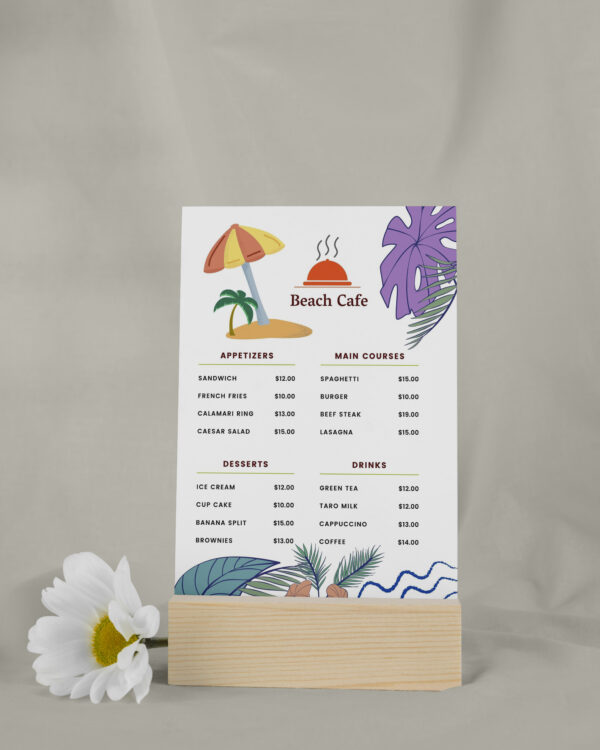 Food Restaurant Menu Flyer Template, Canva Editable Menu, lunch menu, Fast Food Menu-RM05
