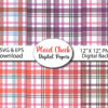 Pastel Plaids Seamless Digital Scrapbook Printable Paper