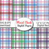 Pastel Plaid-Digital Scrapbook Papers-Seamless Pattern-Commercial Use